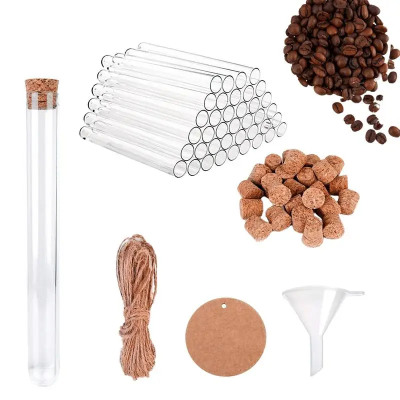 Test Tube With Cork Stoppers Storage Good Seal Spice Container Plant Propagation Tube Scientific Test Tube Lab Test Tubes For