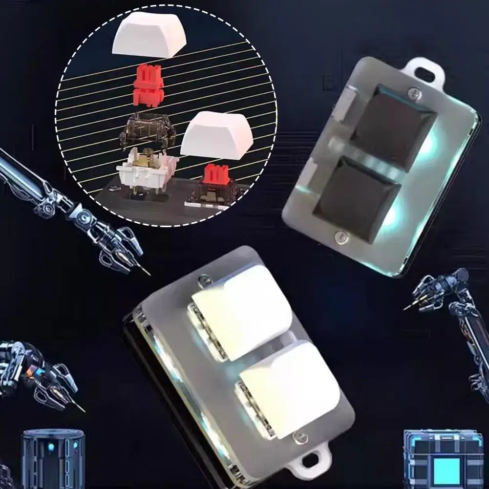 2 Keys Mini Custom Bluetooth Keyboard With RGB Light Wireless Hot-swappable Macropad Paste Gaming Copy Keypad P8L2