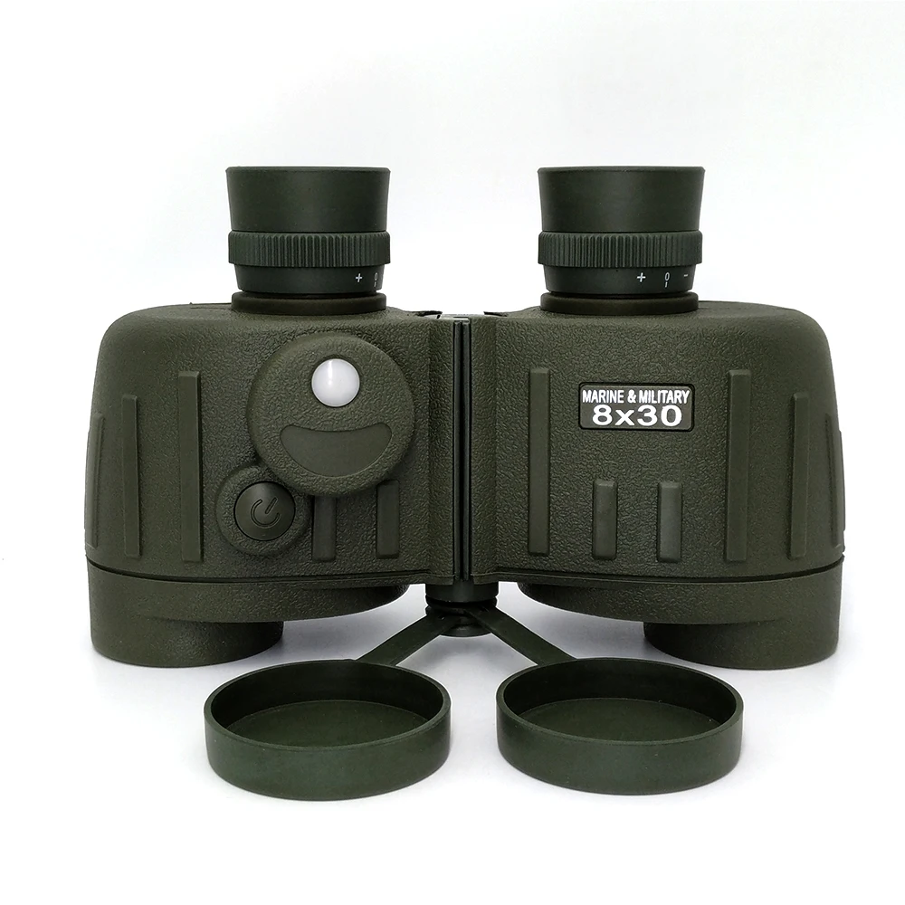Top Pick Optics 8x30 HD مناظير بحرية مضادة للضباب ومقاومة للماء مع جهاز تحديد المدى الداخلي والبوصلة