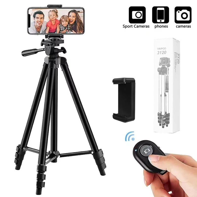 Mini Trípode Extensible para Teléfono, Soporte para Grabación de Video con Control Remoto Bluetooth, Soporte Universal para Fotografía con Teléfono
