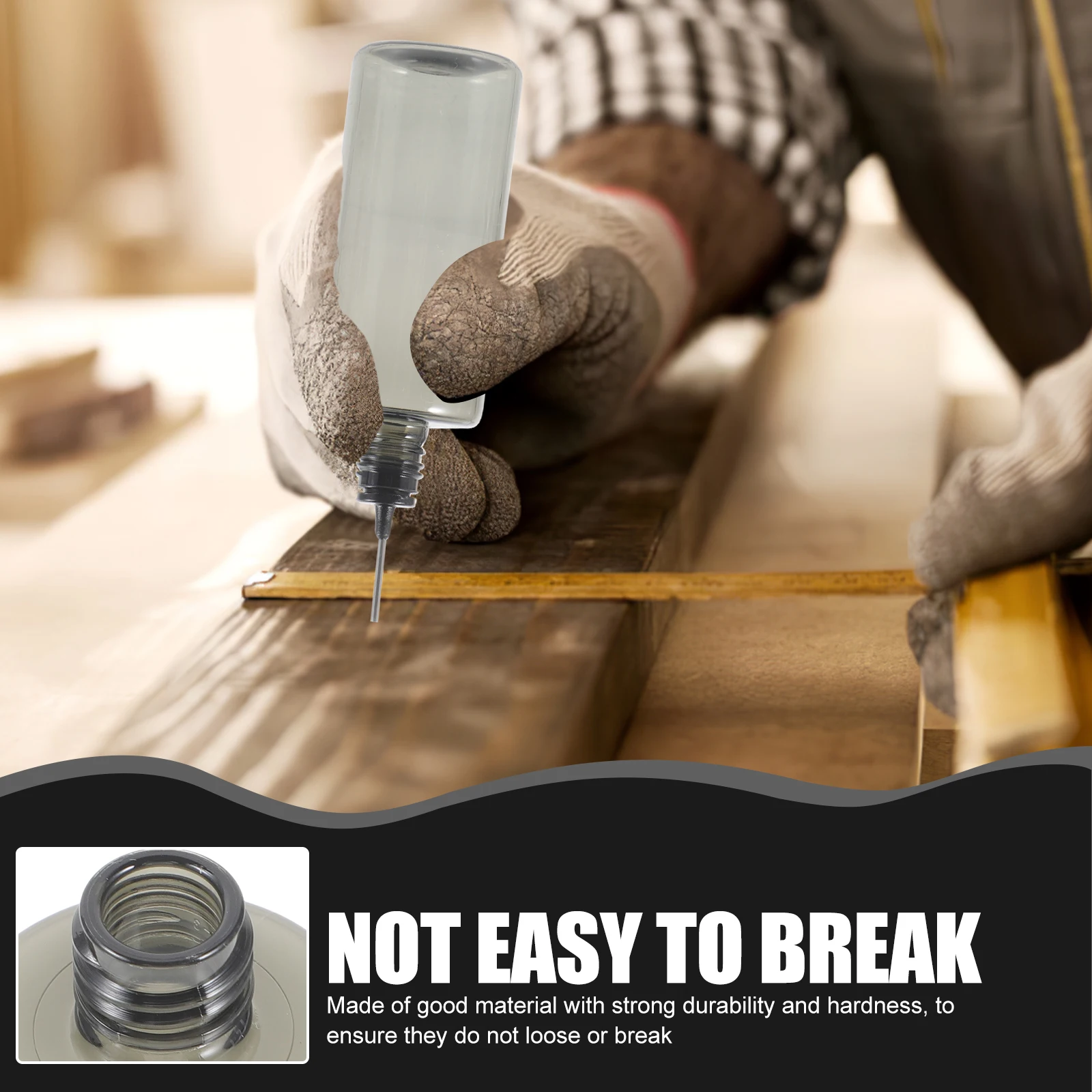 10 szt. Końcówka igły butelki na klej precyzyjny aplikator do wyciskania zakraplacz małe szpiczaste zabawki rzemieślnicze Pet PP szycie ze stali nierdzewnej