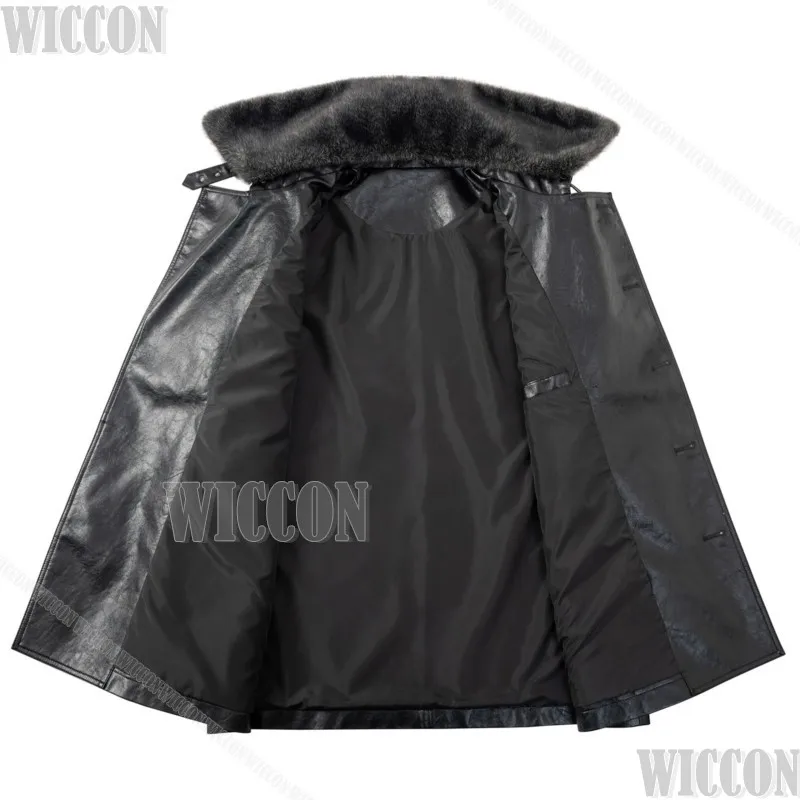 Leon Residenttt 9 Cosplay Dark Coat Leather Jacket Fur Collar Clothes Horro Game Man Suit Halloween Comic Con Festival Outfit view 5