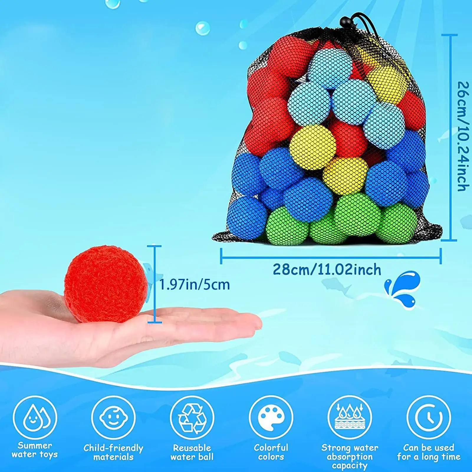 Bolas de água reutilizáveis, bolas de água para jogos ao ar livre, brinquedo interativo pai-filho, balões compactos para meninos e meninas