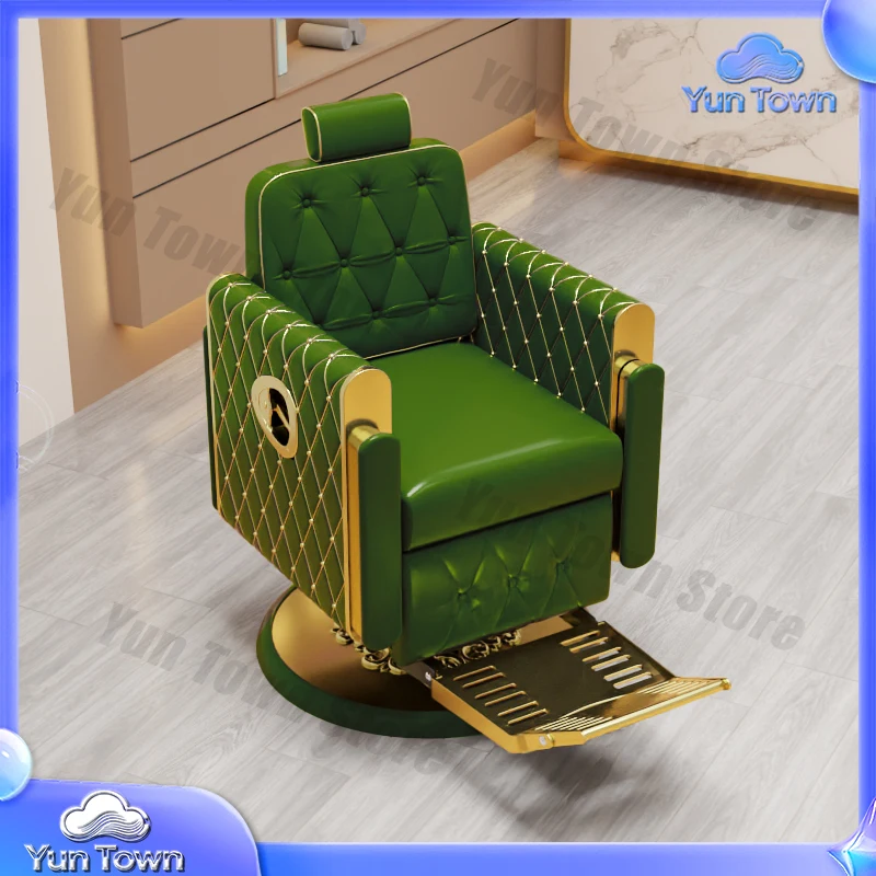 Classic Green Vintage Heavy Duty Barber Chair Barber Shop Salon Furniture Professional Barber Chair