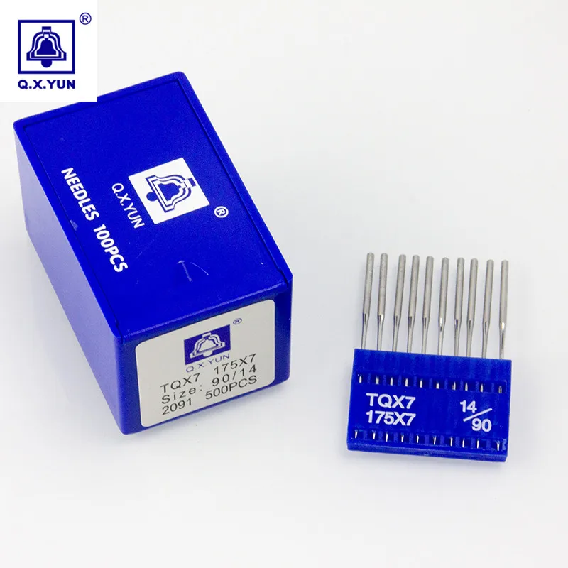 

Q.X.YUN 100Pcs/Pack TQX7 TQ7 175X7 Size 20# 18# 16# 14# 12# 11# Sewing Needles Accessory For Industrial Sewing Machine