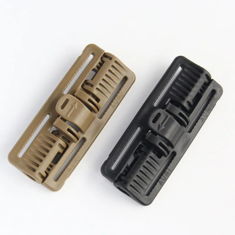 1 Pair 2 Sizes Tactical Vest Quick Release Buckle Hinge Slider Molle Strip Module Quick Disassembly Open Connector DIY Accessory