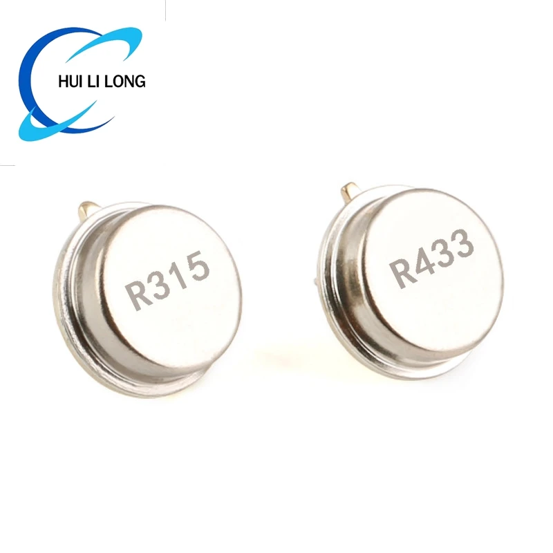 5/1pcs 315 433MHz Resonator Crystal Oscillator R315A R433A Quartz Through Holes Surface Acoustic Wave KIt Round 3 Pins