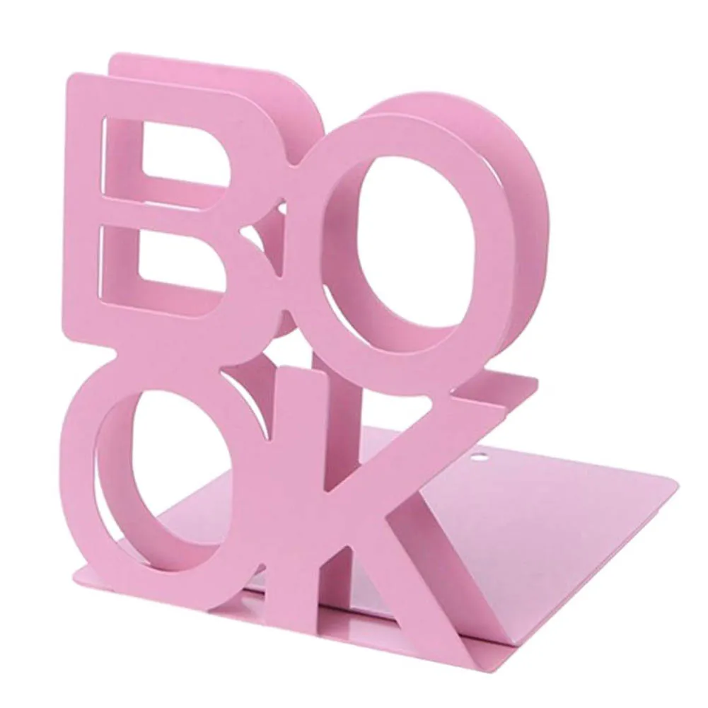 

2 Pcs Alphabet Book Shaped Metal Bookends Iron Support Holder Desk Stands for Books Alphabet Book Shaped Metal Iron Book Holder