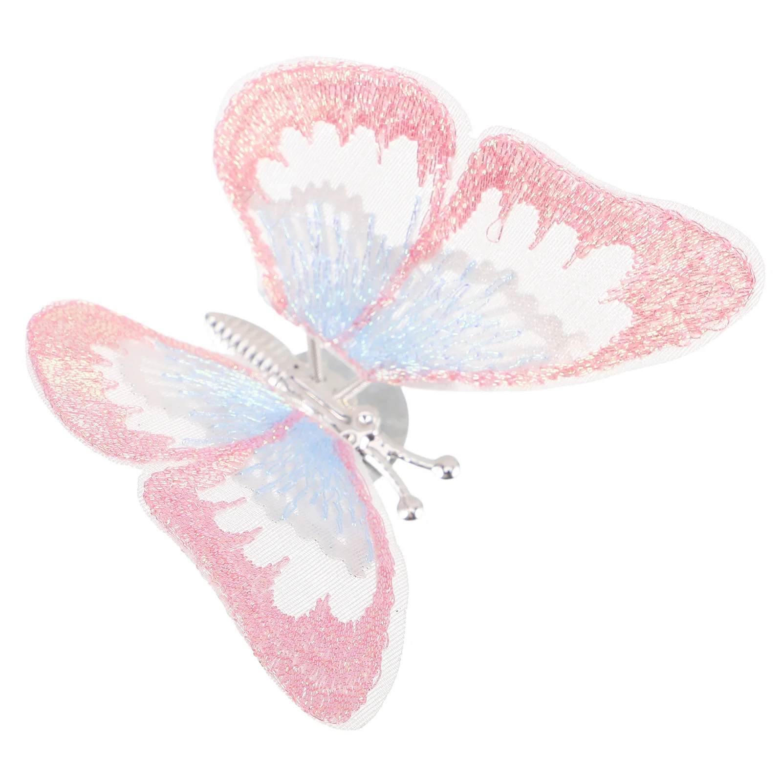 

Car Butterfly Ornament Embroidered Air Vent Sticker Decor Automotive Console Interior Accessories Fabric Material Safe Odorless