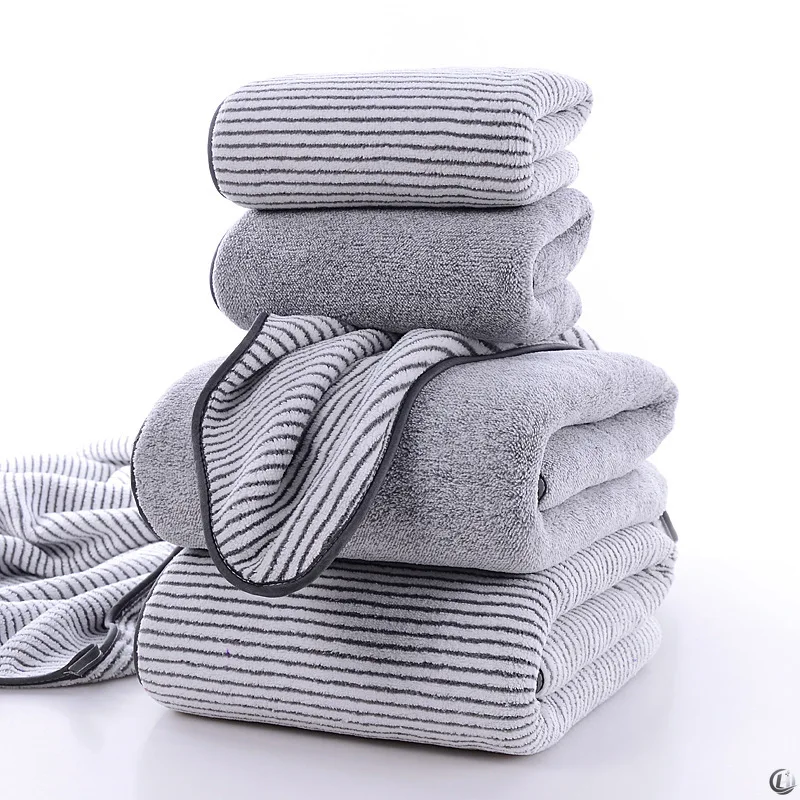 Towel, bath towel, bamboo charcoal fiber, coral velvet, household soft and absorbent dry hair towel, face towel, sports towel