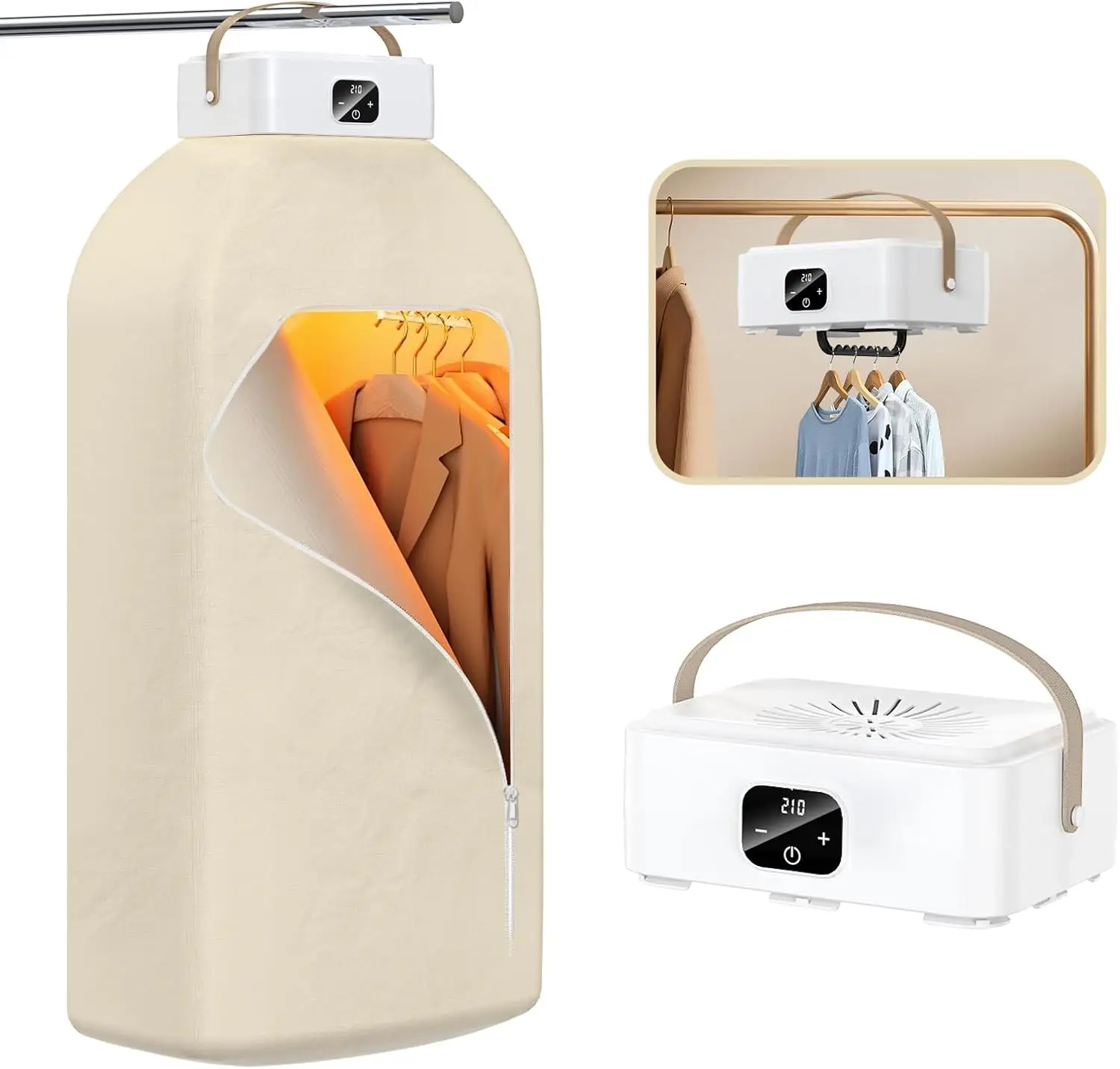 

Portable Mini Clothes Dryer for Apartments, Travel, RV, Dorm - Foldable Compact Dryer for Clothes, Underwear, Socks