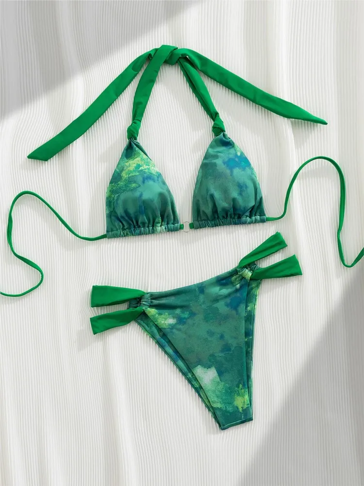 Mulher de banho maiô sexy biquíni novo push up biquinis conjunto brasileiro maiô feminino beachwear biquini ternos de duas peças