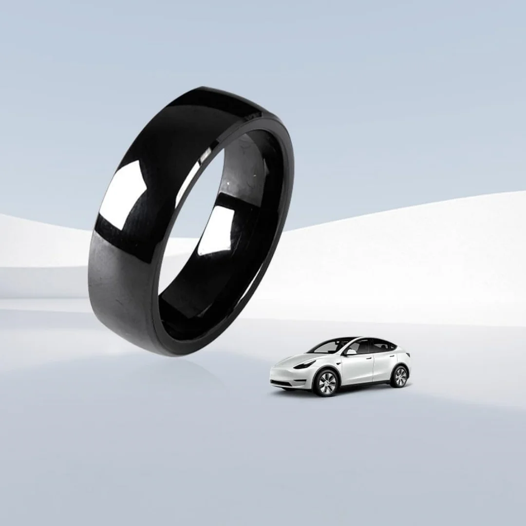 

Ceramic Tesla Smart Ring Key Accessory for Tesla Model 3/Y Replacement of Key Fob and Key Card Open Door