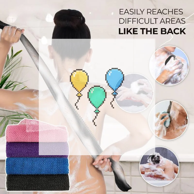 1Pcs Double Side Loofah Towel African Net Bath Sponge Exfoliating Washcloth Back Shower Scrubber For Getting Smoothing Skin