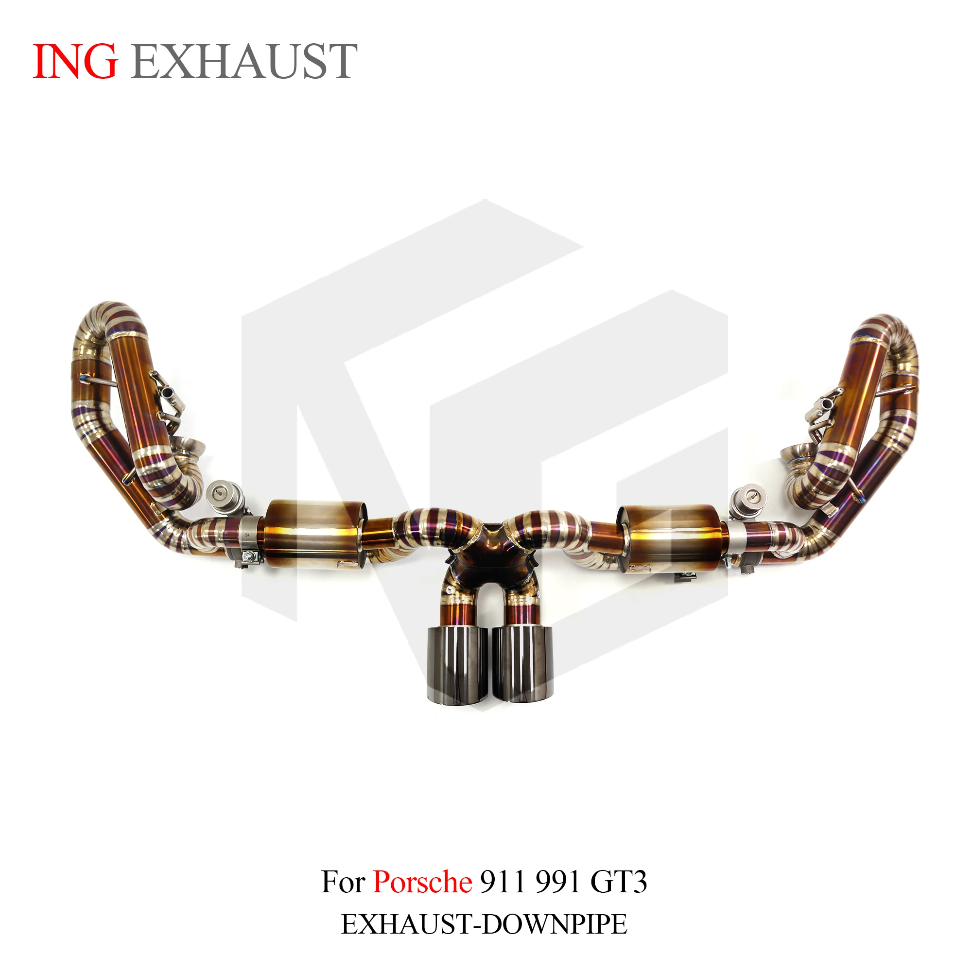 ING Valve Titanium Alloy Catback for Porsche 911 991.1 GT3 RS 4.0L Race Muffler Performance Vacuum Remote Engine Exhaust System