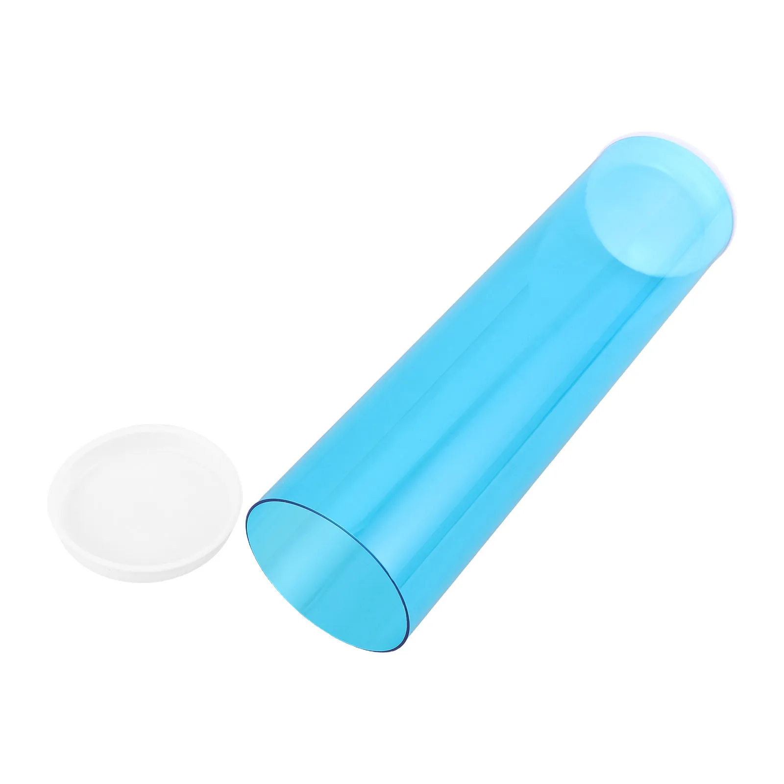 

Transparent Shuttlecock Storage Container Plastic Lightweight Portable Tube Cap Sky-Blue for Badminton Gym Home Party