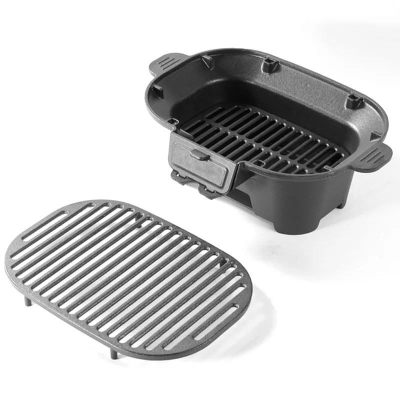 

Convenient outdoor barbecue grill,surrounded by a stove for boiling tea and grilling, charcoal grill, charcoal burning