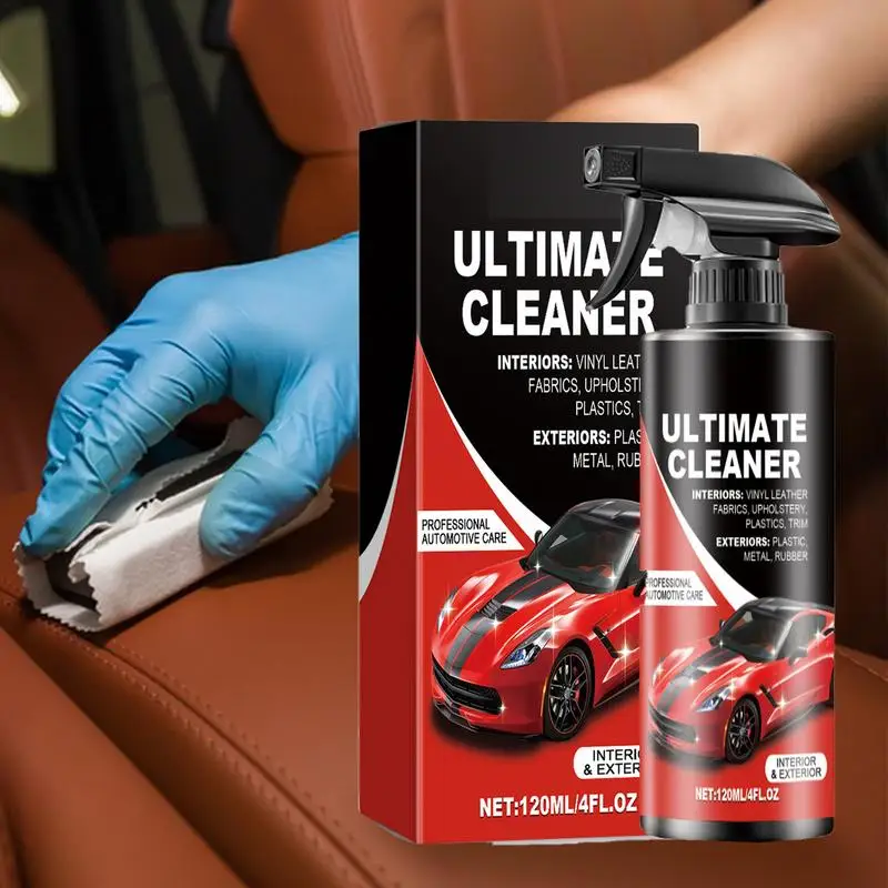 Car Interior Cleaner Nourishing Dashboard Stain Remover 120ml Steering Wheel Cleaner Spray Leather Sofa Stain Remover