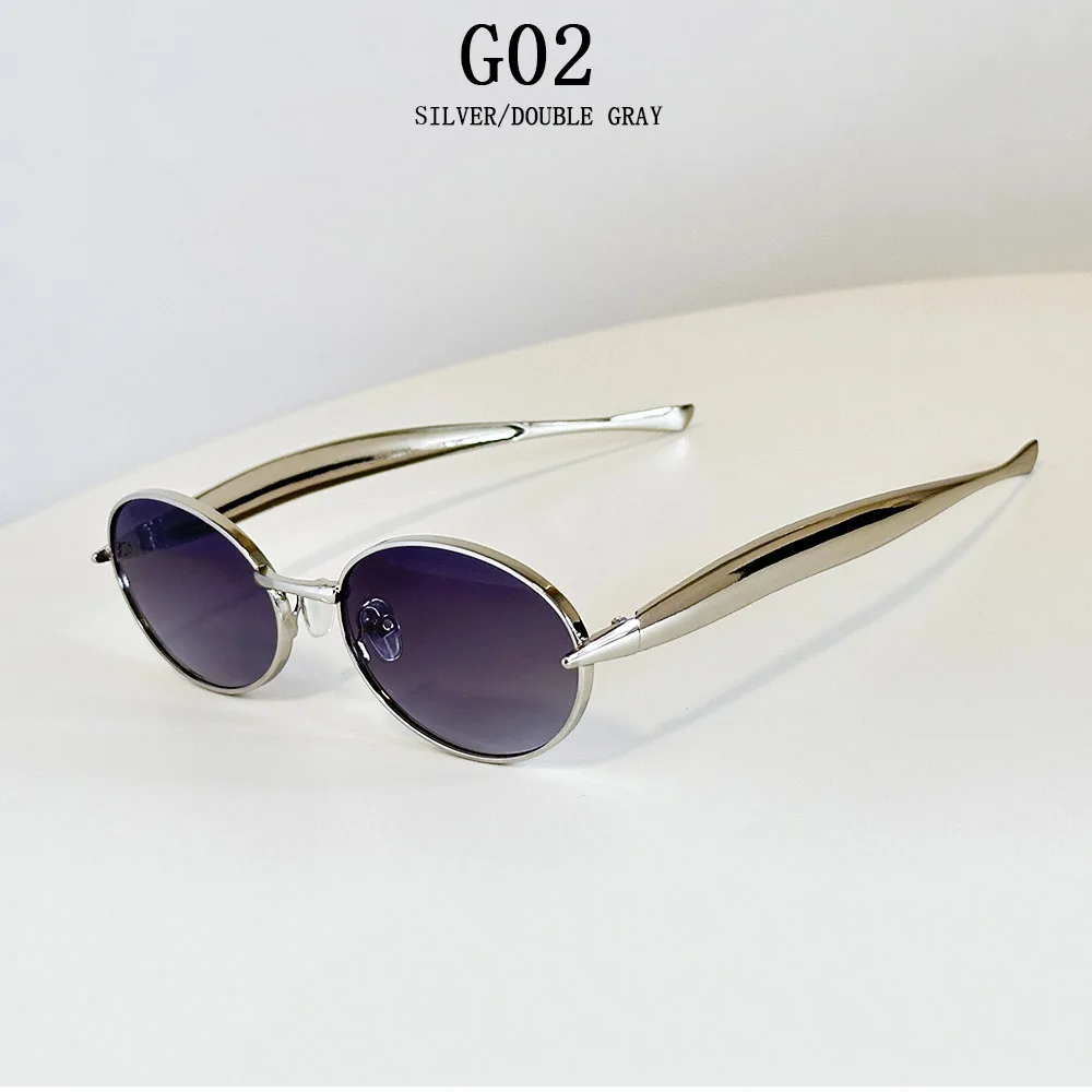 Neue Mode Oval Sonnenbrille Frauen Steampunk Gläser Vintage Sonnenbrille Luxus Dropshipping Lunette Soleil Femme Zonnebrillen Dames – Detail 5