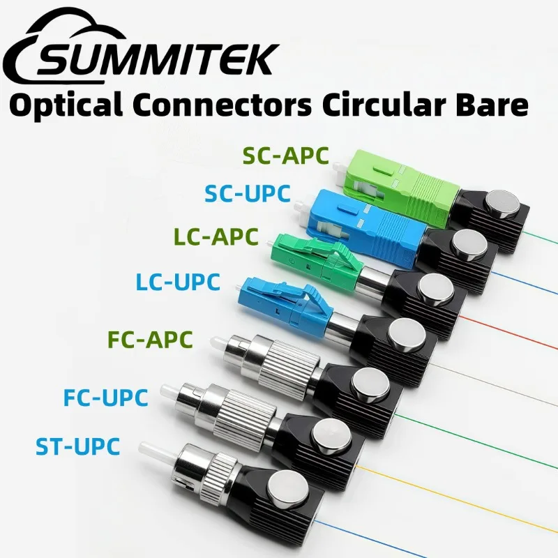 

Summitek SC LC FC ST Optical Connectors APC Circular Bare Fiber Flange Temporary Adapter OTDR Test Fiber Connectors Replacement