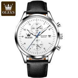 OLEVS Montres pour Hommes Marque Originale Quartz D'affaires De Luxe homme Montre Etanche Lumineuse Date Mode Chronographe Montre-Bracelet