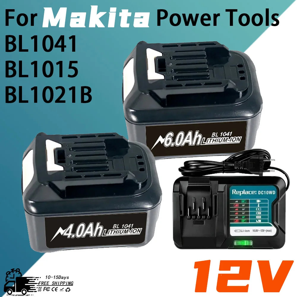 

10.8V 12V 6A Rechargeable Replace Li-Ion Battery for Makita CXT 6.0Ah Slide Style BL1040 BL1040B BL1015 BL1020B BL1020 BL1016