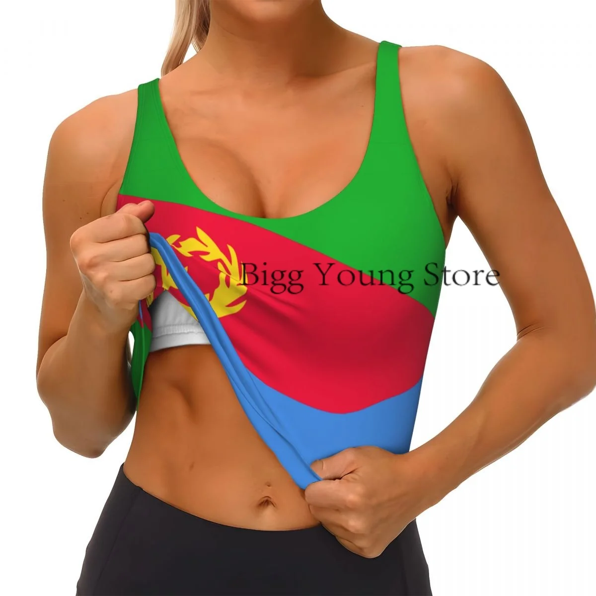 Frauen Sexy Sport Weste Flagge Von Eritrea Weibliche Streetwear Sport Dessous T Crop Top
