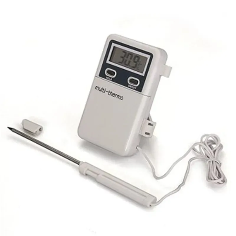 WT-2 External Probe Digital Probe Thermometer with 93cm Temperature Alarm Thermograph WT-2