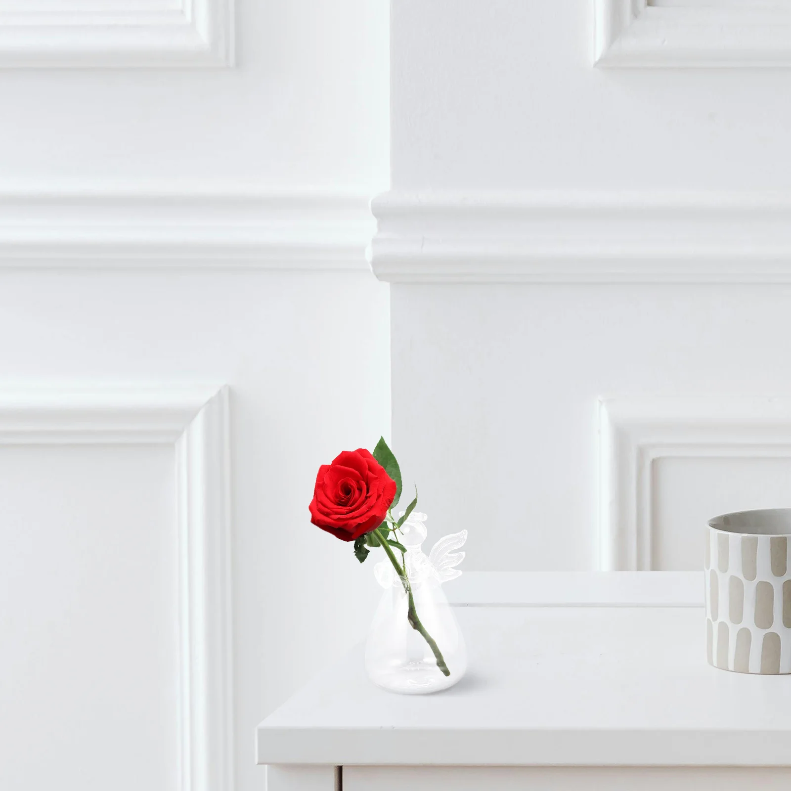 

Angel Shape Glass Vase Hydroponic Plant Flower Holder Unique Decorative Vase for Home Wedding Decoration Simple Elegant Design