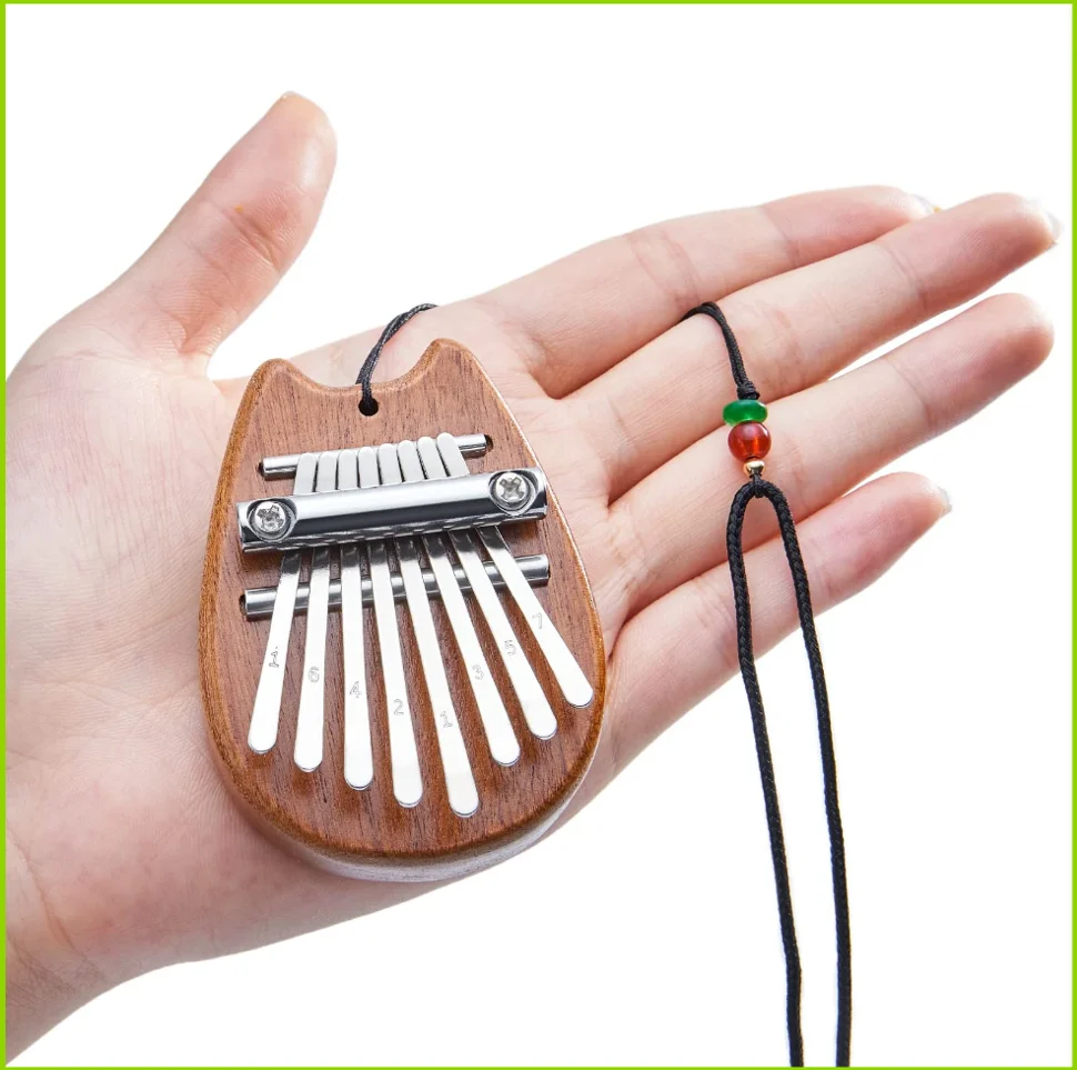 8 Key Mini Kalimba Thumb Piano 1 Pack Totoro Style Cute Instrument Portable Exquisite Gift Set for Kids