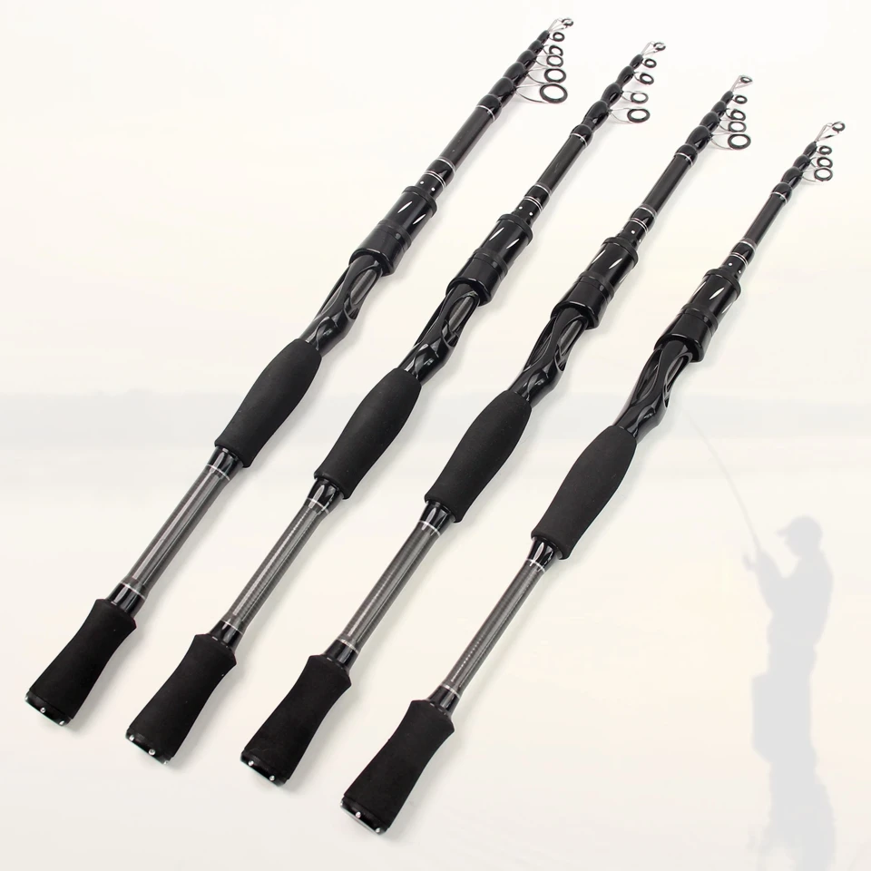 

1.8m 2.1m 2.4m 2.7m Carbon Lure Rod 7-28g Lure Weight Telescopic Spinning Rod Portable Travel Fishing Rod