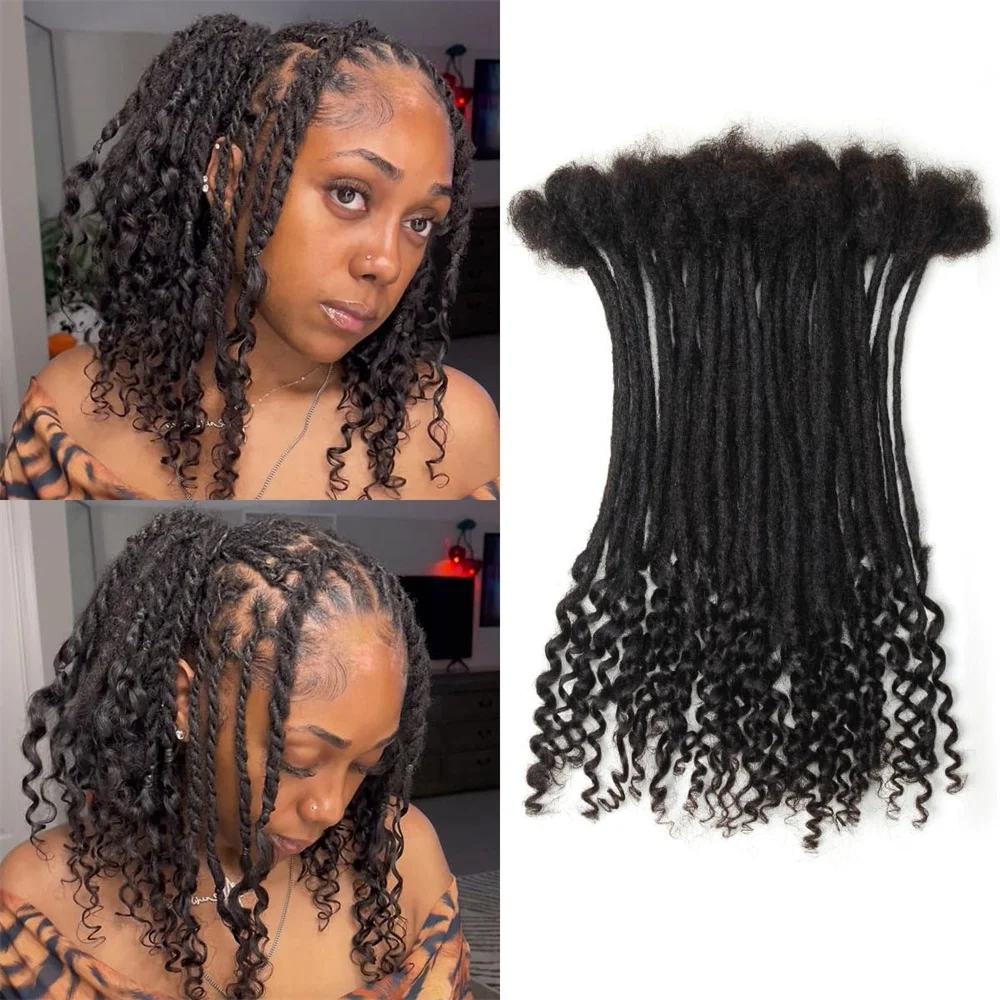 

Наращивание человеческих волос Loc, дреды с вьющимися концами, 10-прямые постоянные наращивания Locs, могут быть окрашены и отбеливаются для мужчин/женщин/детей