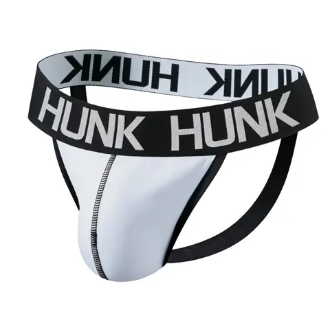 Jockstrap Masculino HUNK, Performance, Respirável, com Tecnologia de Controle de Umidade, Cueca de Treino de Cintura Baixa, G-String Sem Costura