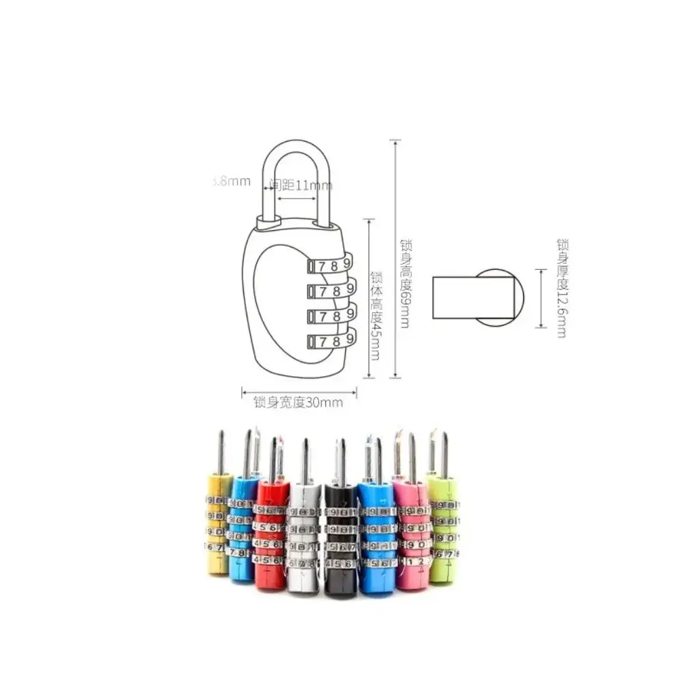 4 digit Password Padlock Zinc Alloy High-quality Beautiful Lock for Cabinets Drawer High Quality