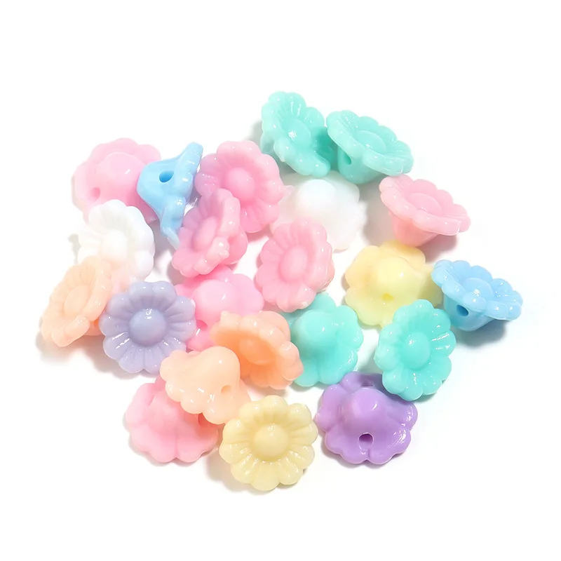 Multi-style Children's Handmade Beading Mixed Spring Colors Acrylic Charm Loose Beads DIY Necklace Jewelry Making Accessories