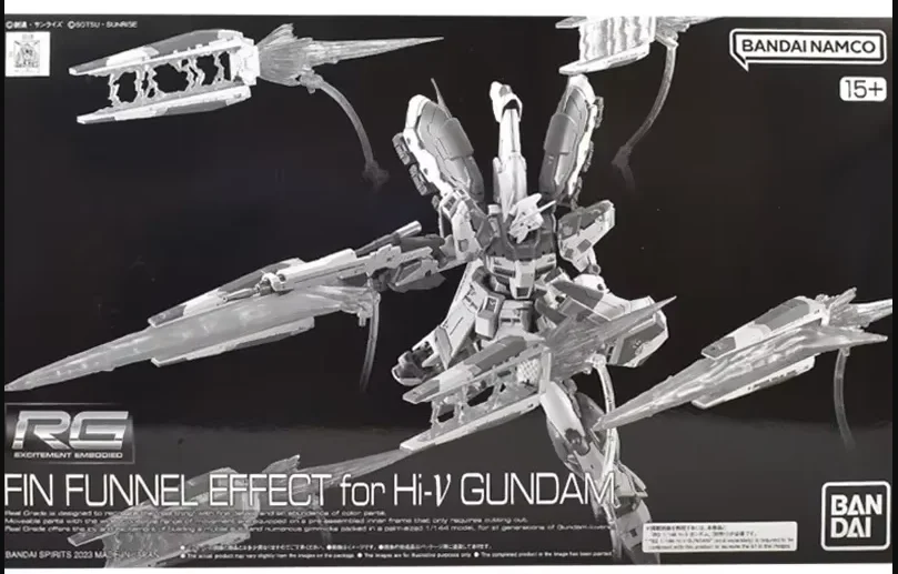 Bandai In Stock Original RG FIN FUNNEL EFFECT FOR HI-V GUNDAM  Assembly Model Toys Anime Action Figure Collection Gifts For Kids