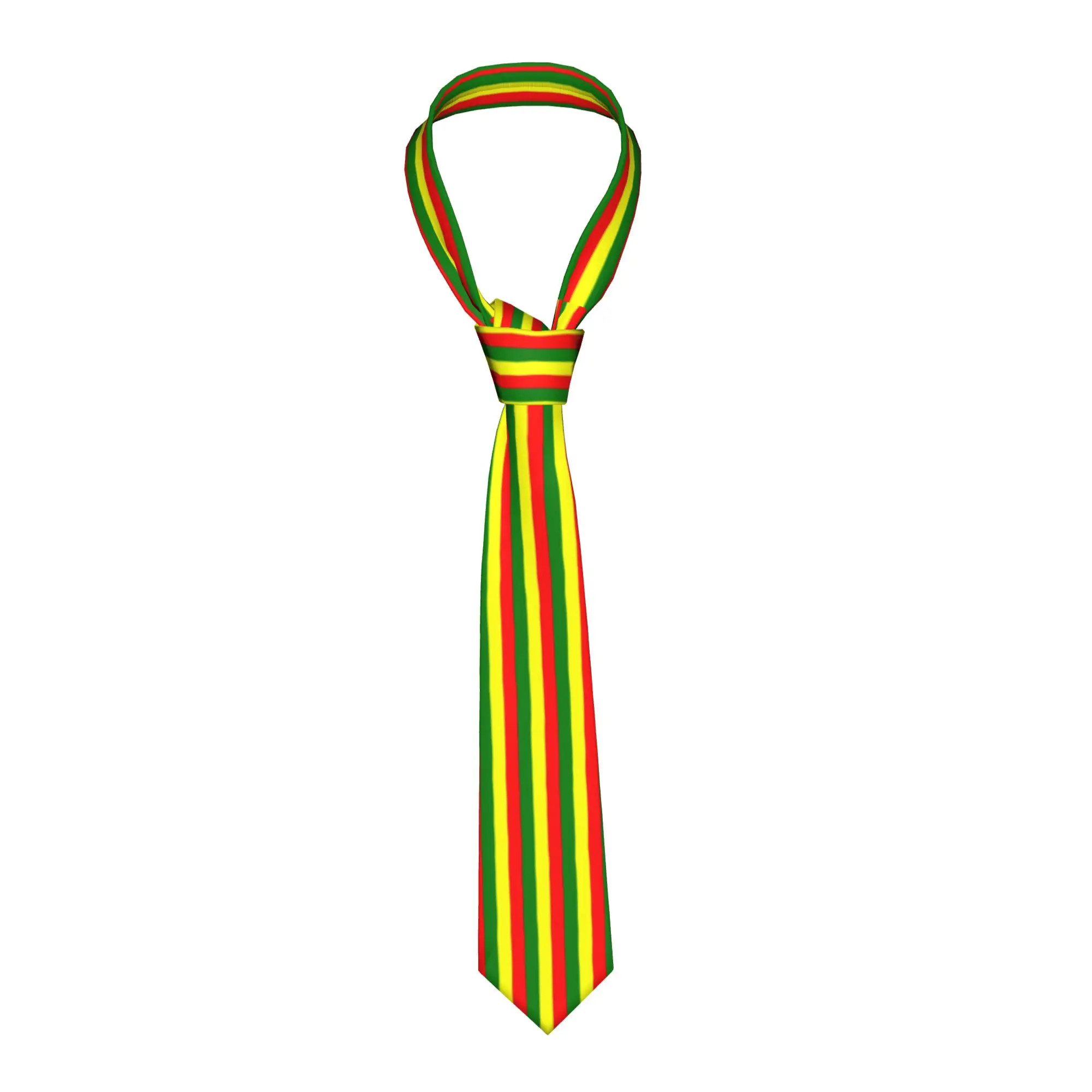 

Классический галстук в стиле раста с полосками для мужчин, на заказ, из шелка, в ямайском стиле, для офиса