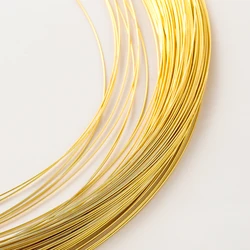 2Meters/Lot 0.4-1.2mm 14K/18K Gold Plated Brass Wire Beading Wire Cord String for DIY Jewelry Making Accessories