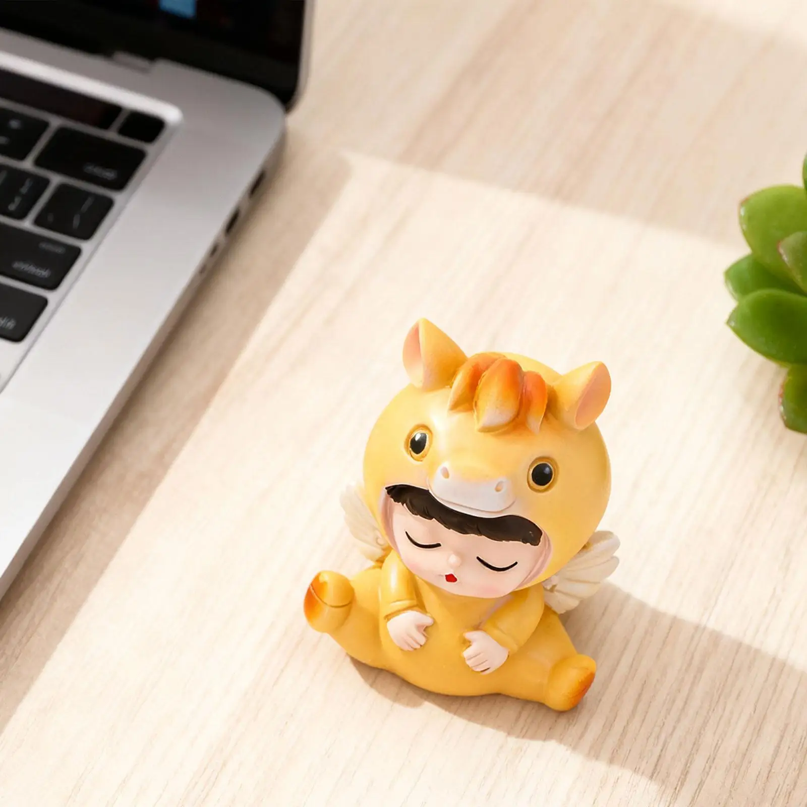 Resin Horse Figurine Miniature Sculpture Animal Theme Tabletop Ornament for Chinese New Year Home Decor