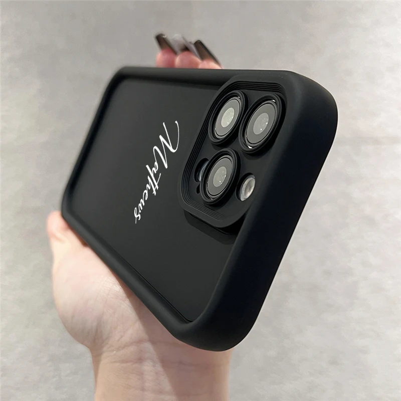 Personalisierte, individuell gestaltbare Handyhülle mit Namen für iPhone 18, 16, 15, 14, 13, 12 Pro Max, luxuriöse Candy-Silikonhülle, stoßfest, DIY-Vollschutz, 11 Pro Max – Detail 3