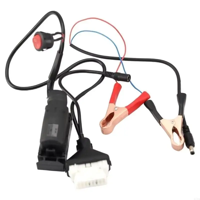 Transmission Control Unit Test Cable System for DQ200 OAM, with White Pin Block, Integrated Push Button and Power Clamps D7YA