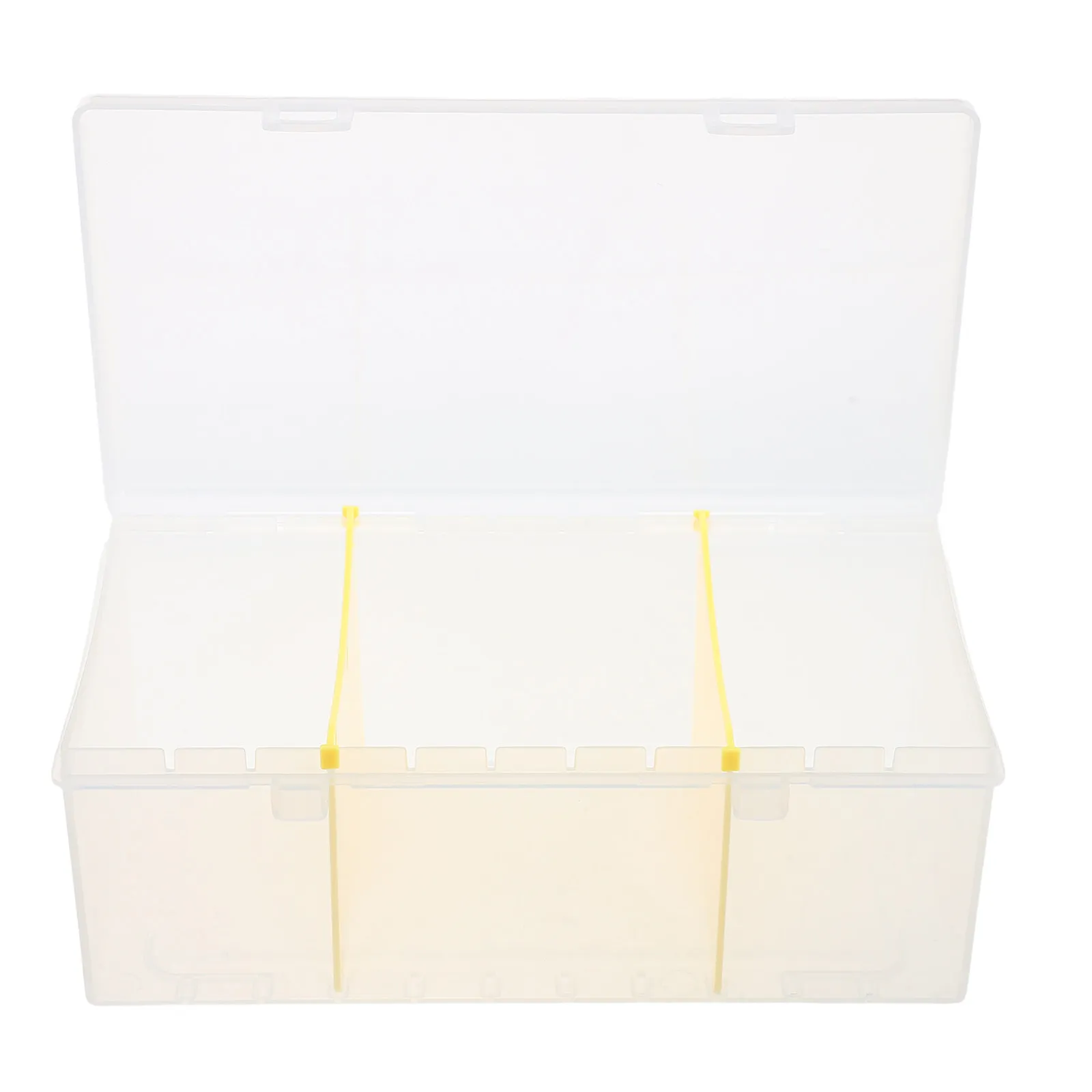 Clear Battery Organizer Box – Stackable Plastic Storage Case with Removable Dividers for AA, AAA, 9V Batteries (2pcs)