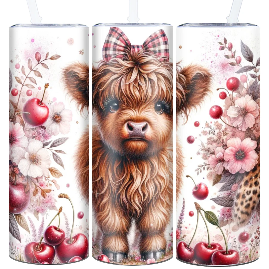 

1 шт., рождественская дорожная кофейная кружка, соломенная крышка, нержавеющая сталь, изолированная бутылка для воды с горячей и холодной водой, 3D принт, стакан для коровы, праздничной вечеринки