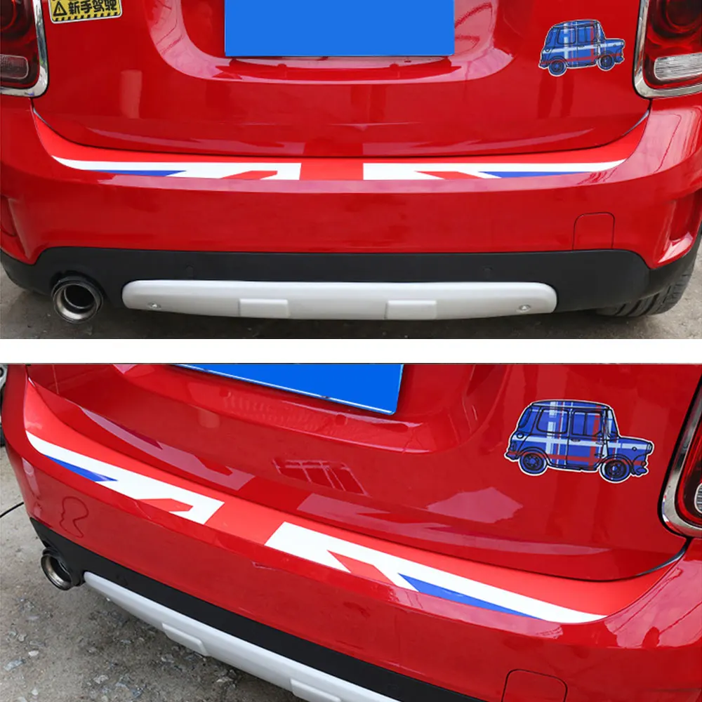 Car Rear Bumper Decoration Sticker Trunk Load Edge Protection Decal For Mini Cooper R55 R56 R60 F55 F56 Car-Styling