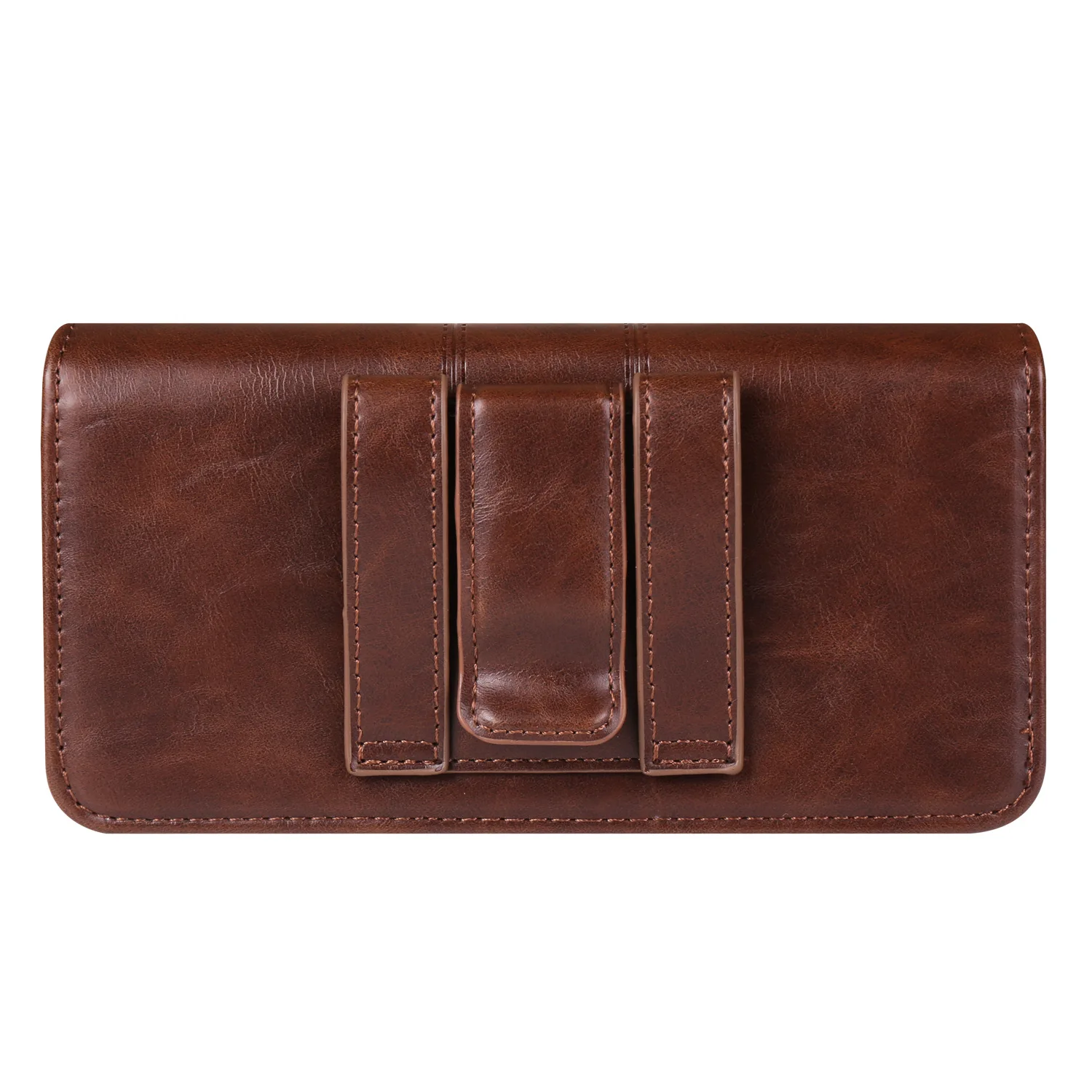 Mobile Phone Bag PU Leather With Clip Phone Case Men Business Waist Pack Phone Pouch 6.1-7.2 inch Phone Cover For iPhone Xiaomi view 4