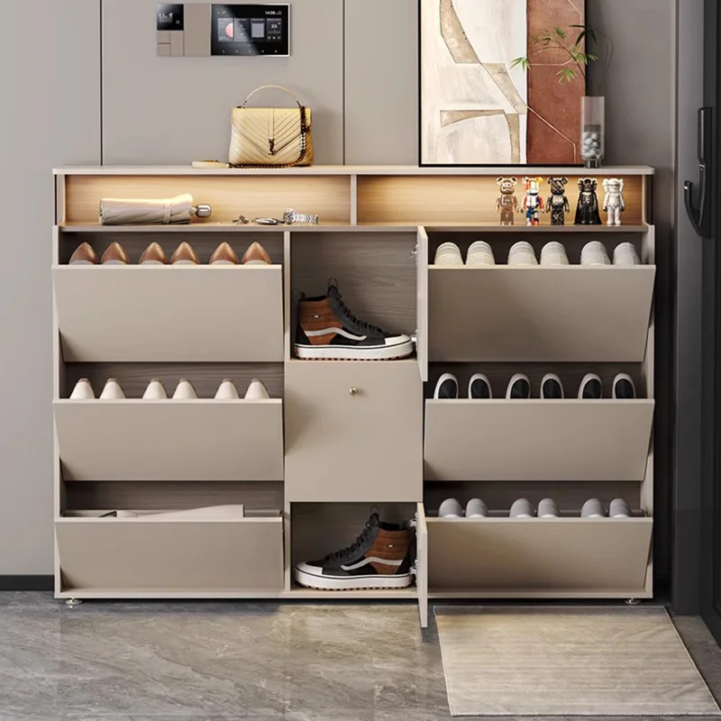 Vertical Portable Shoe Rack Space Saving Modern Shoe Cabinet Living Room Storage Zapatera Organizador Entrance Hall Furniture