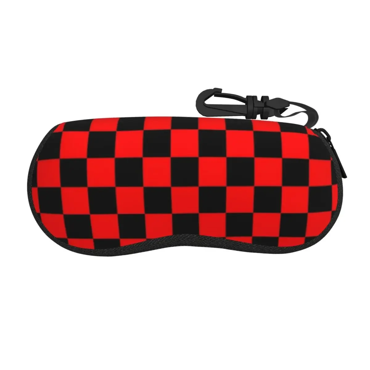 Red And Black Checkered Shell Glasses Case Protective Sunglasses Box Women Men Soft Eyeglasses Bag Pouch