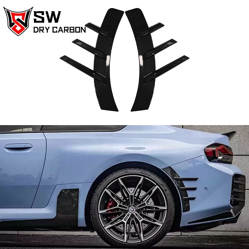 

Free ShippingReal Dry Carbon Fiber Rear Fenders Wind Blade Spoiler Splitter Trim Duck Wing For BMW G87 M2 Coupe 2-Door 2023-IN