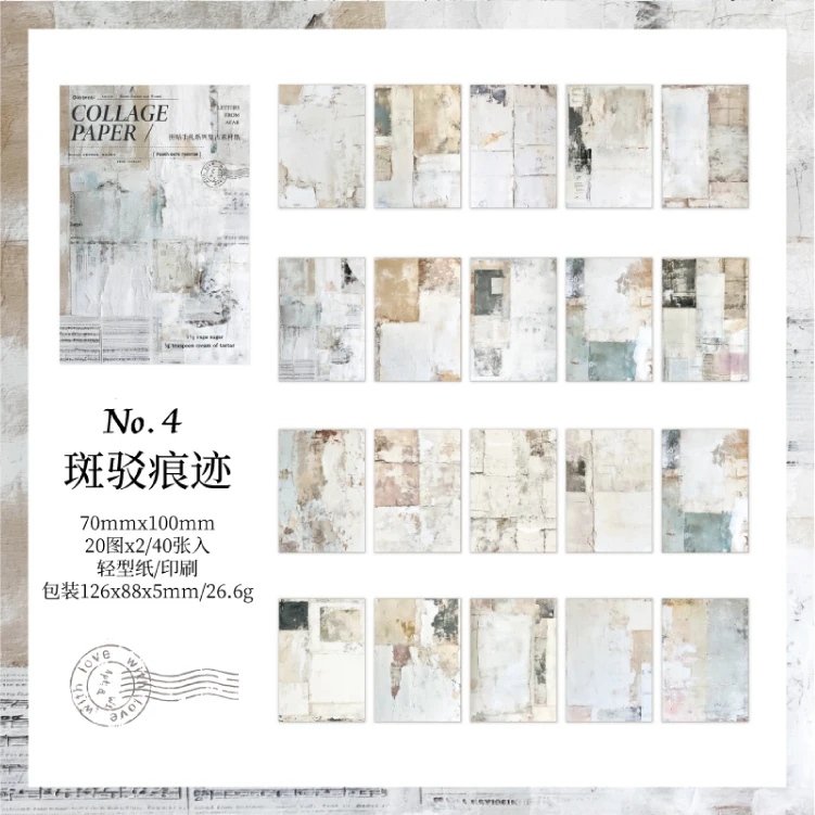 Journal GO 40 Stück Vintage Collage-Materialpapier für Planer Handgemachtes DIY Journaling Tagebuch Album Scrapbooking Hintergrundpapier – Detail 14