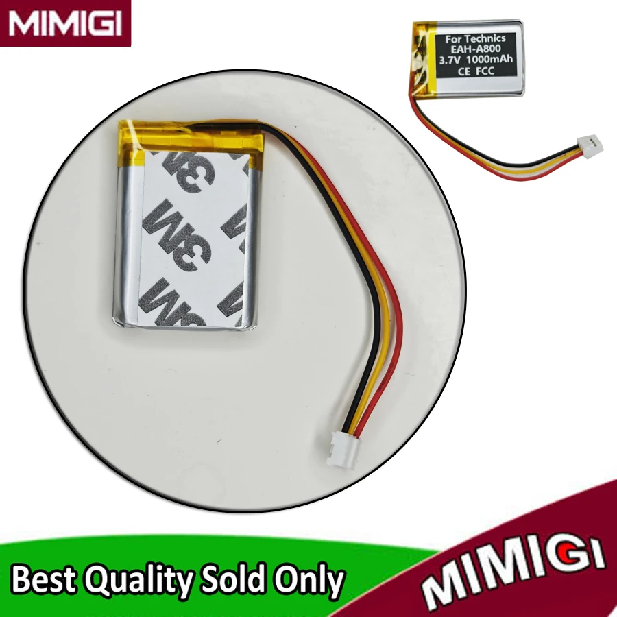 3.7V 1000mAh 803040 Battery For Technice EAH-A800 Headset Headphone AKKU